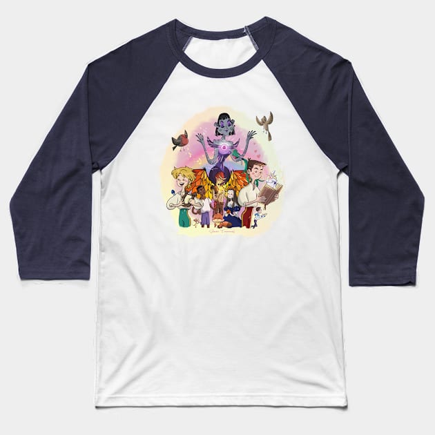 Mis personajes Baseball T-Shirt by JonasEmanuel